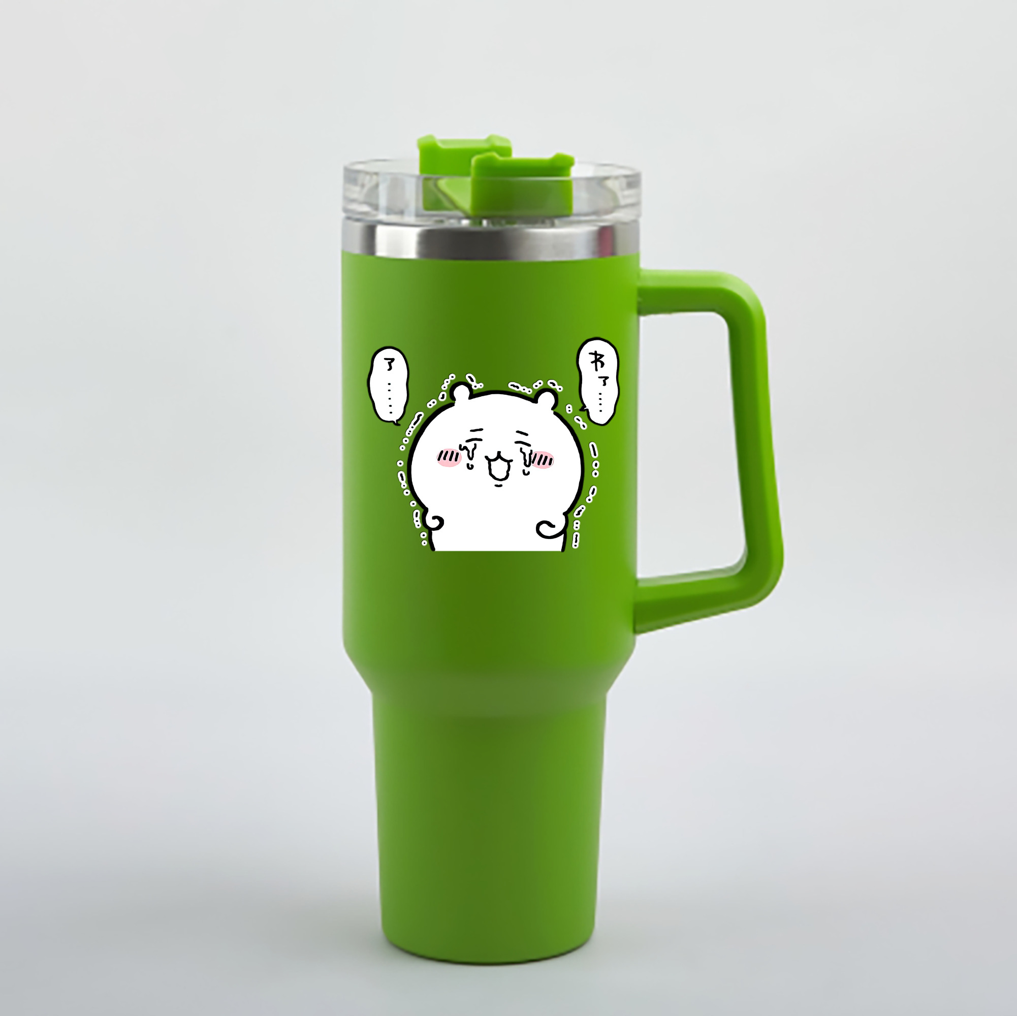（画像用） ちいかわ ちいかわ Chii-kawa chiikawa 1200mL車用タンブラー - クリスタルステッカー（プラスチックストロー付き）